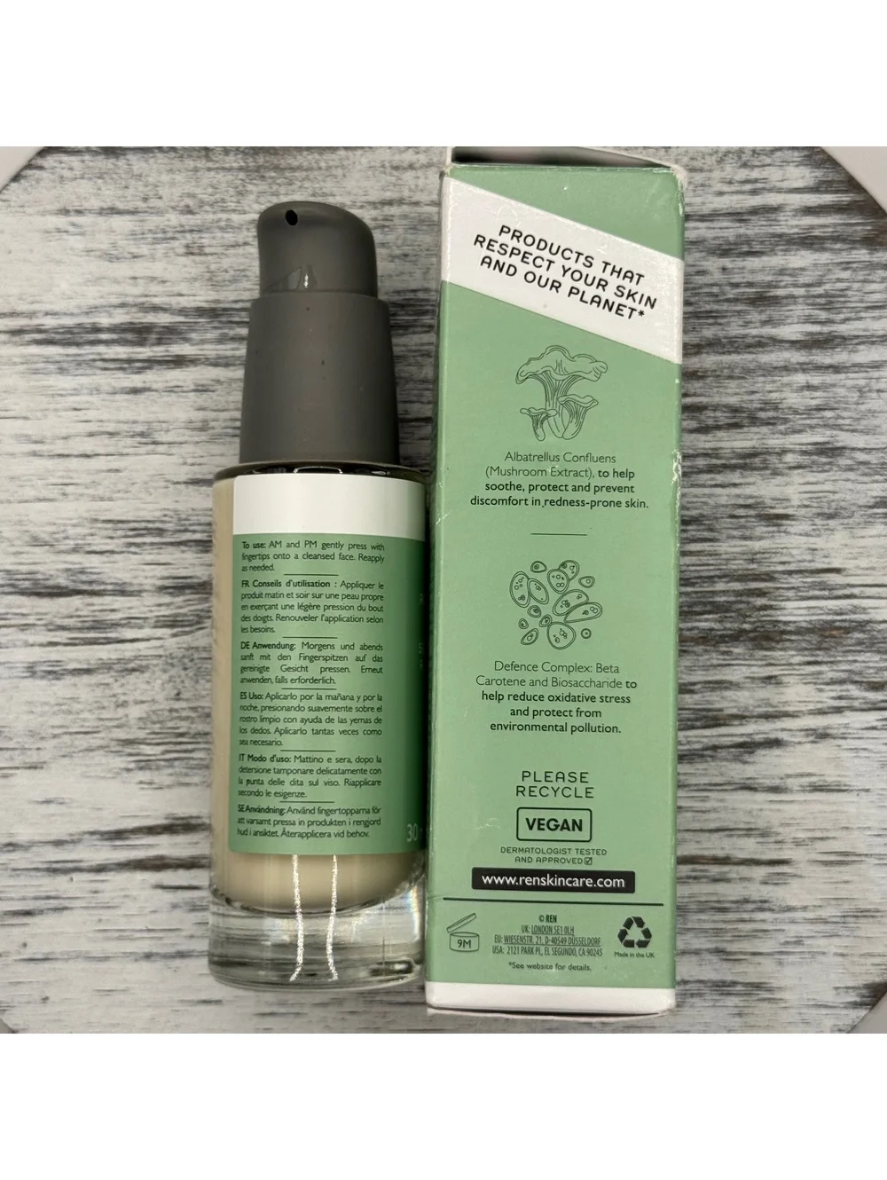 REN Evercalm Redness Relief Serum Full Size 1.02 fl oz/30ml RARE Brand New